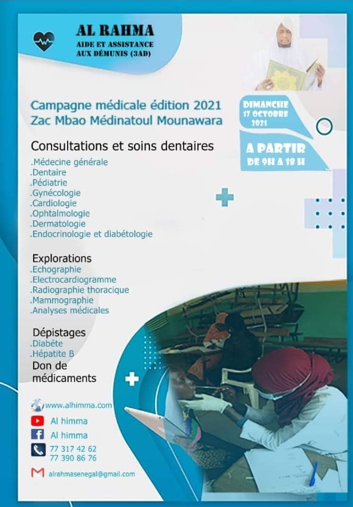CAMPAGNE MEDICALE GRATUITE EDITION 2021